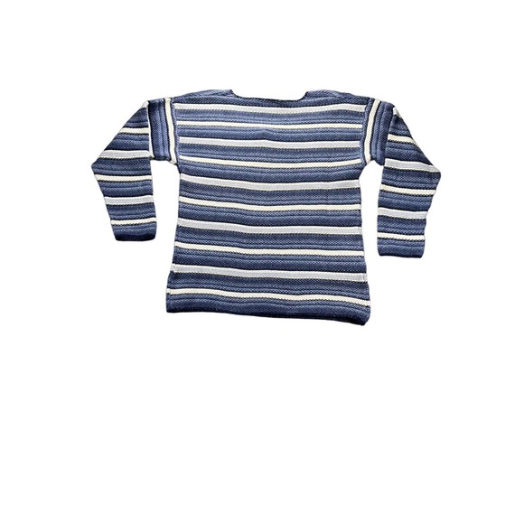 Liz Wear Petites Blue striped Heanly size medium/Large - Picture 2 of 8